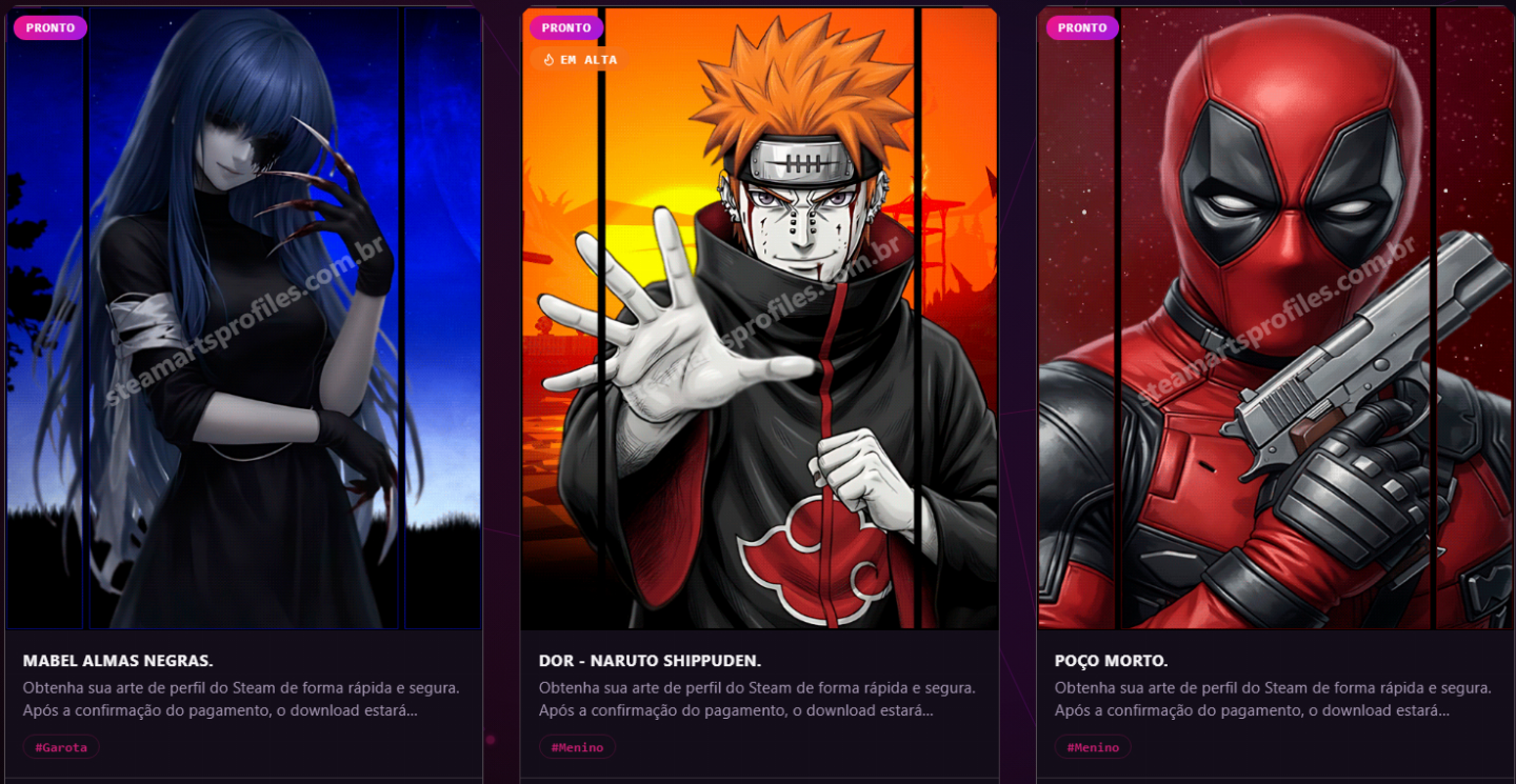 ARTWORK PERSONALIZADA PARA PERFIL STEAM