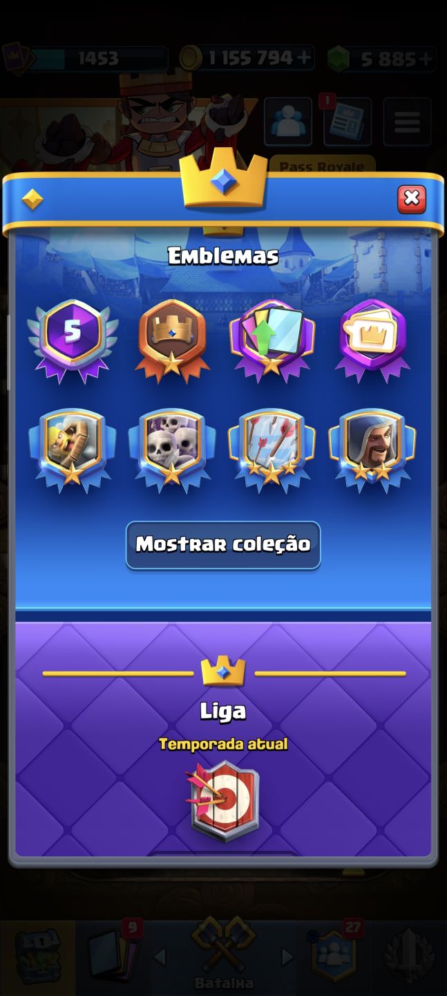 Conta Clash Royale 5k diamante + 1M de ouro