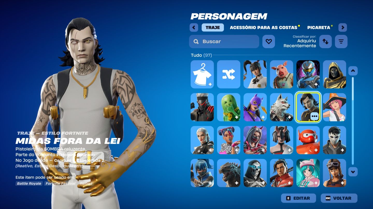 Conta de Fortnite com 95 Skins | Wolverine | Promoção!
