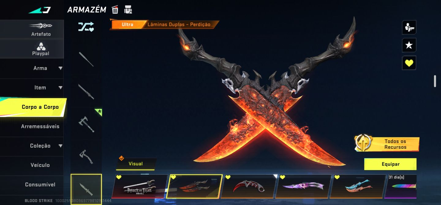 Conta Blood Strike Competitiva (Lenda) Full Acesso com Várias Skins