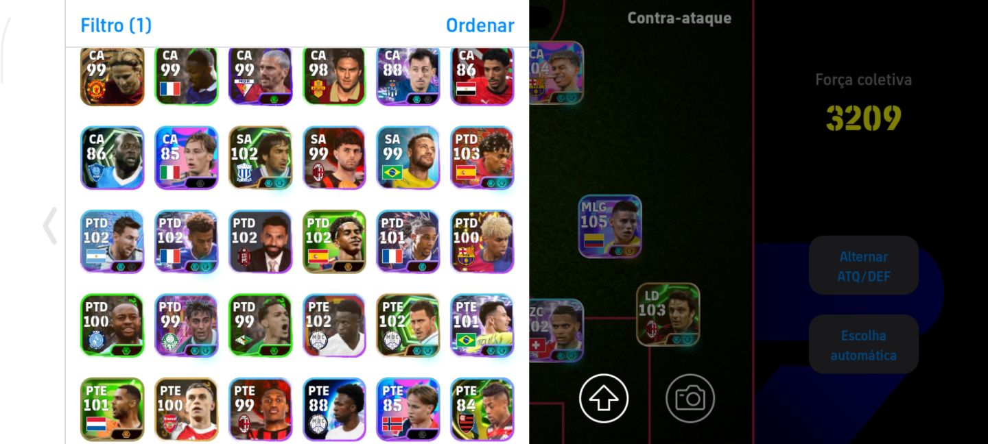 Conta com Neymar e Messi