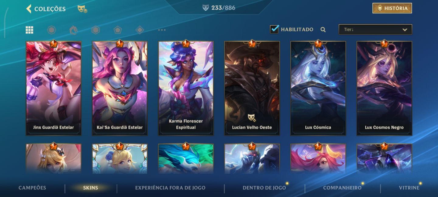 Conta ex monarca 233 skins 1100 reais (negociável)