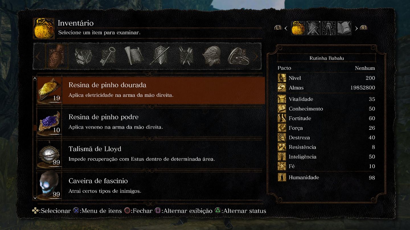 Dark Souls Remasted - Almas comuns e de CHEFES, Titanitas e todos itens do jogo