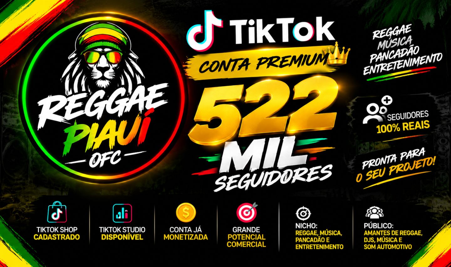 CONTA TIK TOK 522 MIL SEGUIDORES REAIS
