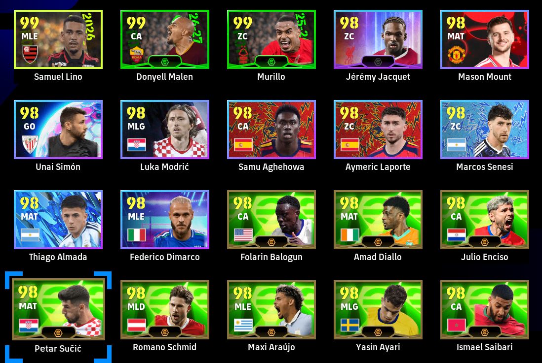CONTA EFOOTBALL PC [STEAM] - JOGADORES META