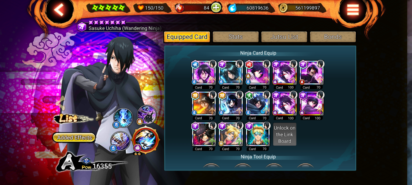 Conta de Naruto X Boruto ninja voltage