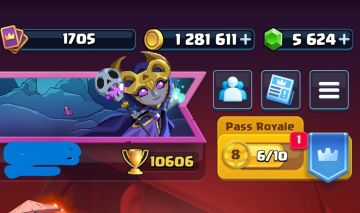 Conta Clash Royale 10,6k troféus, 5,6k gem