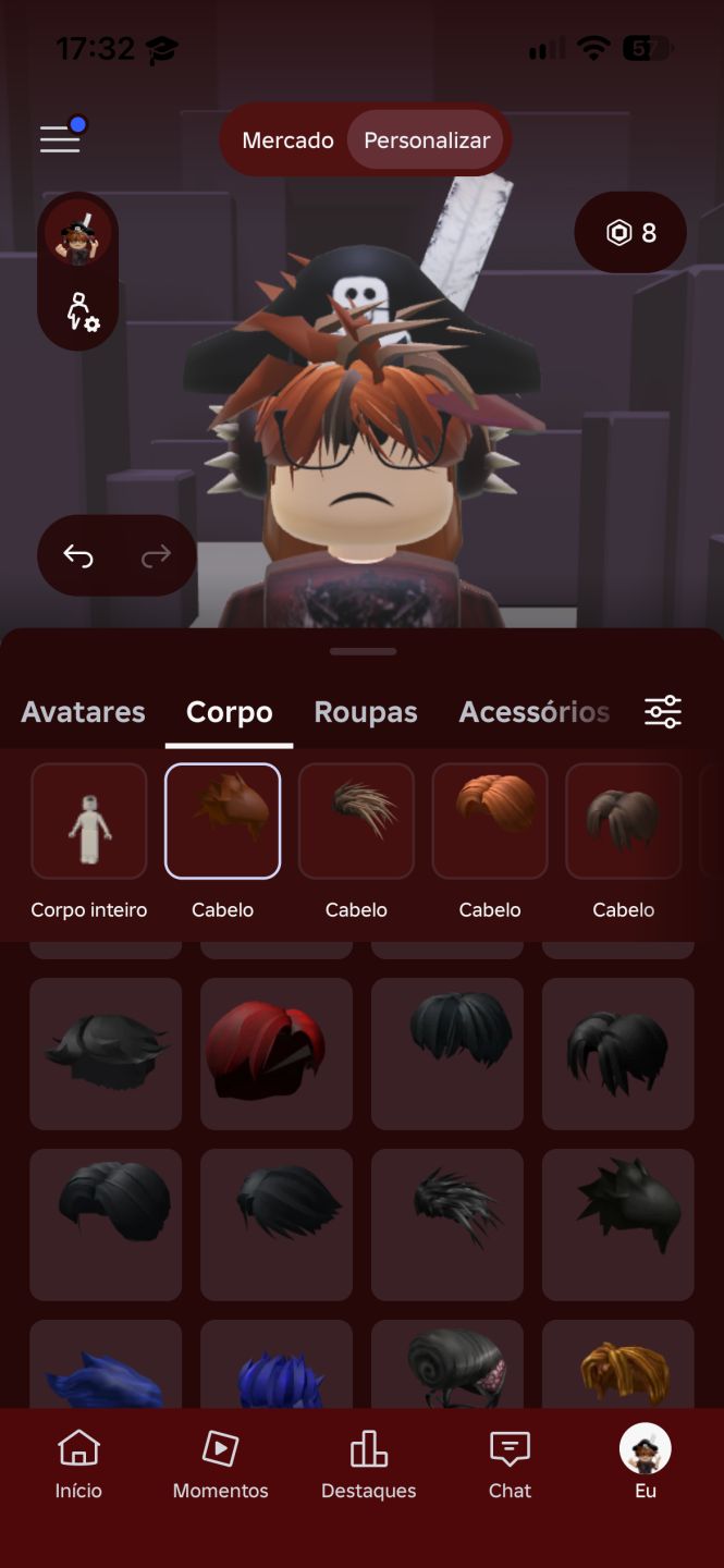 Conta Roblox cnp masculina e feminina
