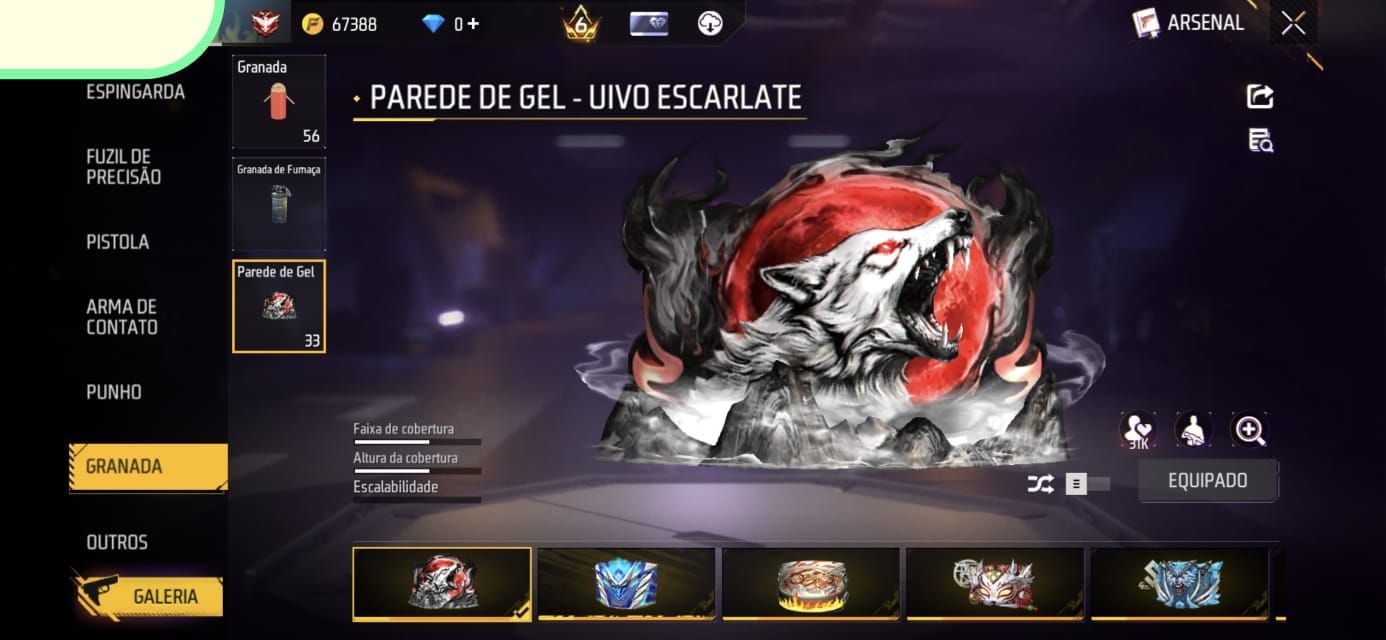 CONTA FREEFIRE - SUPER RARA- DINO VERDE - MANCHETE FOGO - LV 73
