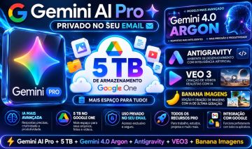 [PRIVADO] Gemini AI Pro Privado + 5TB + VEO3 + Antigravity [MAIS BARATO DA LOJA]