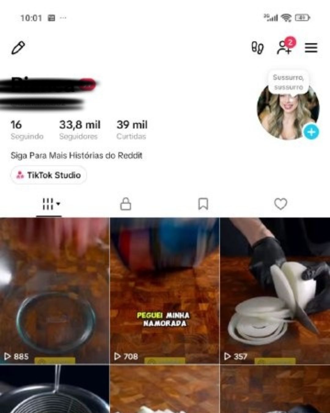 Conta do TIkTok Monetizada no Reino Unido | 33.9K mil Seguidores Reais