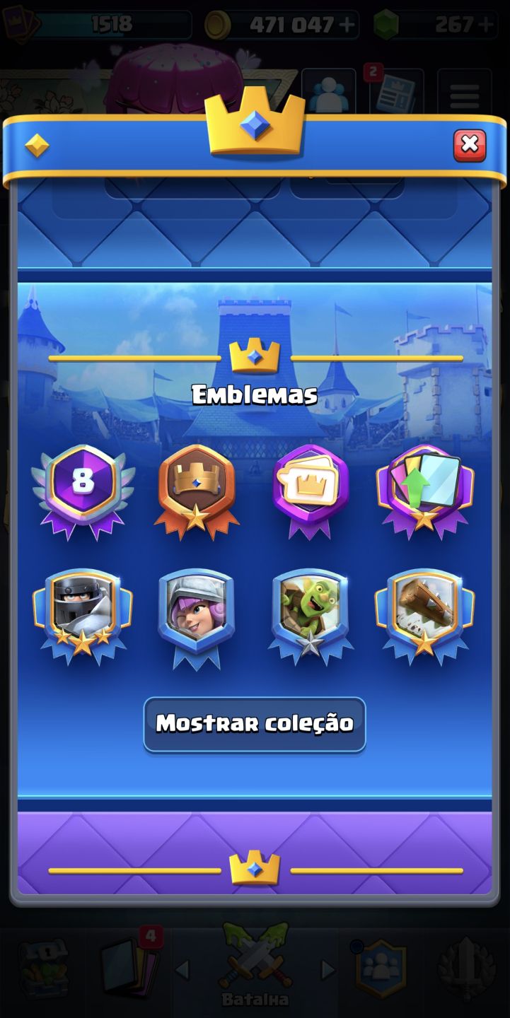 Conta Clash Royale - LVL 15 ( 12500+ ) Troféus