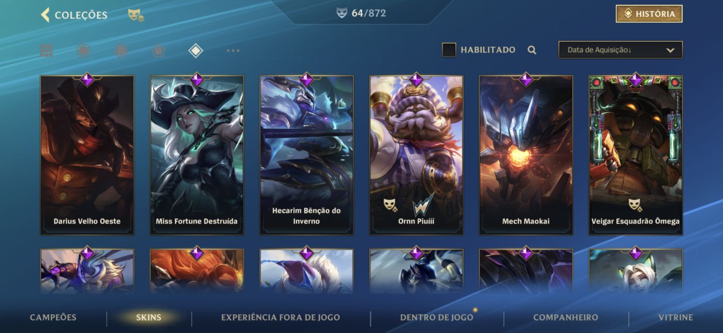 Conta Wild Rfit top/skins Limitadas