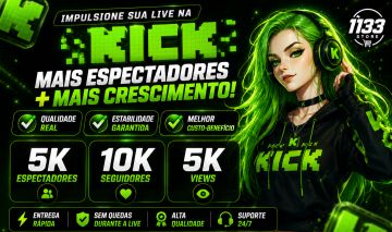[MENOR PREÇO] KICK | ESPECTADORES AO VIVO | SEGUIDORES | VIEWS | ALTA QUALIDADE
