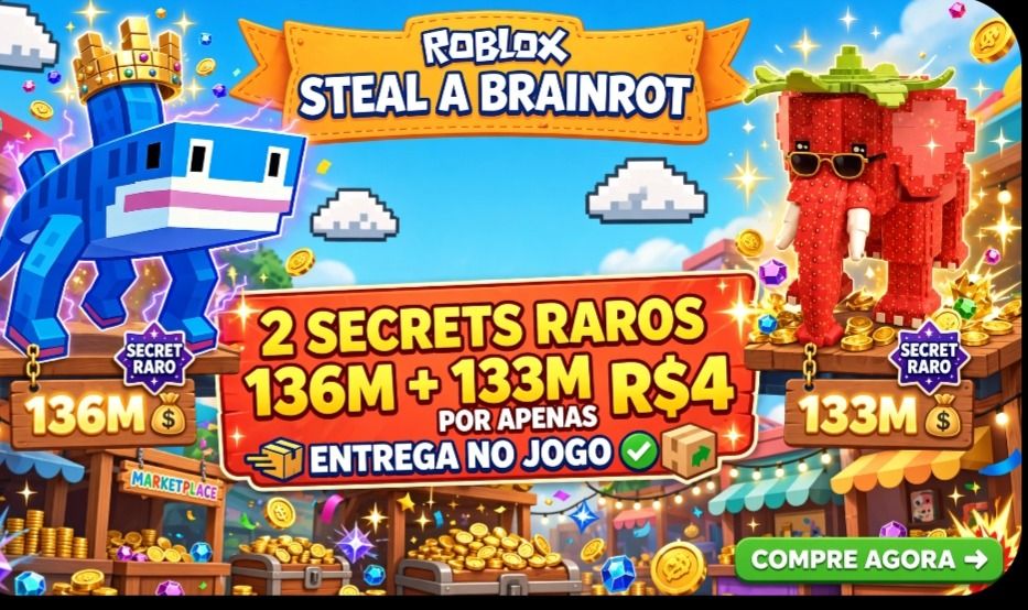 SECRET 136M - 618K/S + 133M DIAMANTE - ROUBE UM BRAINROT - R$4