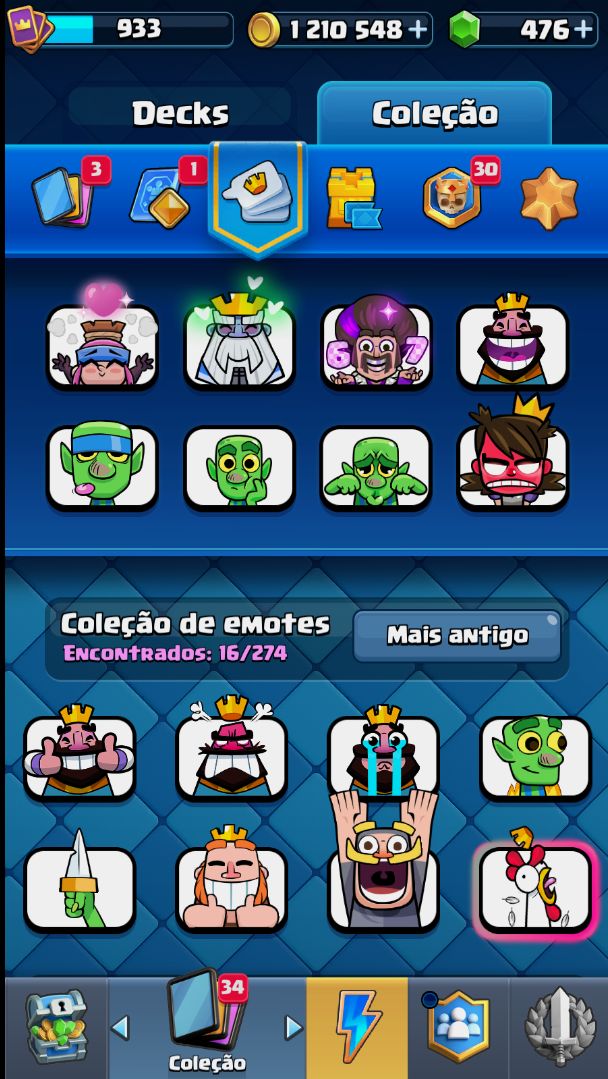 CONTA CLASH ROYALE 5100+ TROFÉUS | 1.2M OURO | FULL ACESSO