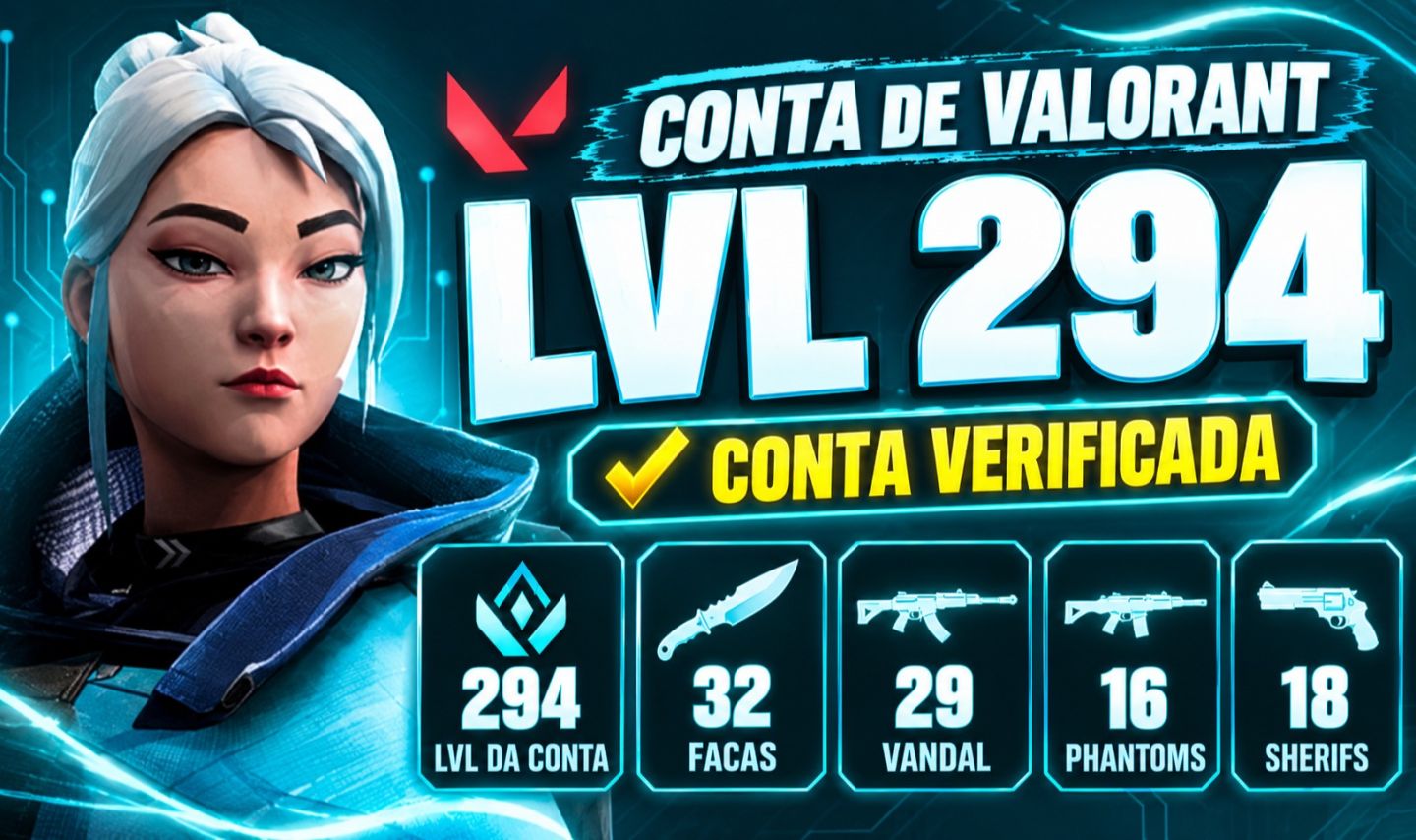 CONTA VALORANT 6K+ GASTOS - 32 FACAS, 29 VANDAL, 16 PHANTOM, 18 SHERIFF +++