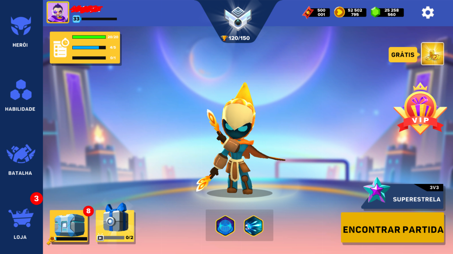 HEROES STRIKE: BATTLE ROYALE | CONTAS FULL | ANDROID | TOP VENDAS