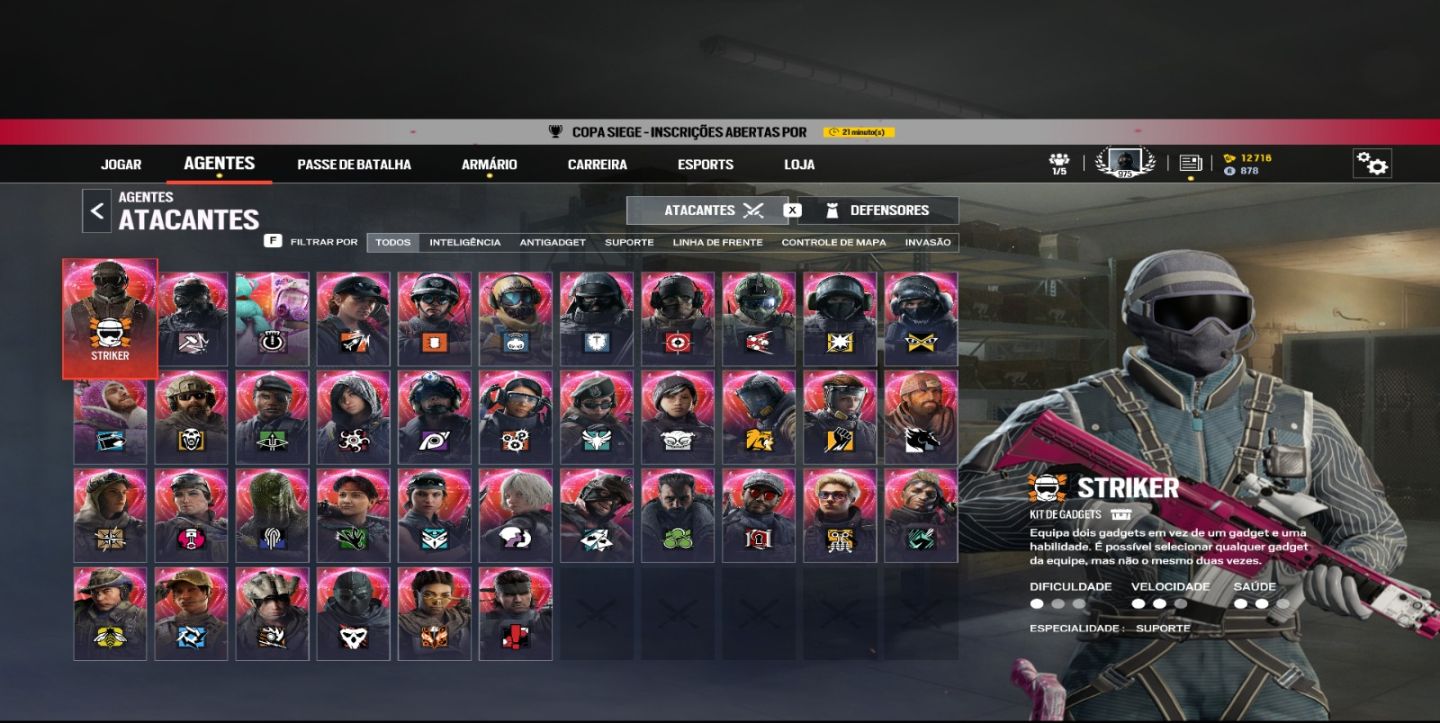 Conta antiga de R6 LVL 975