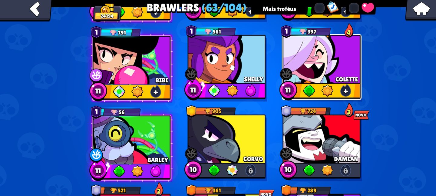 Conta brawl conta nova