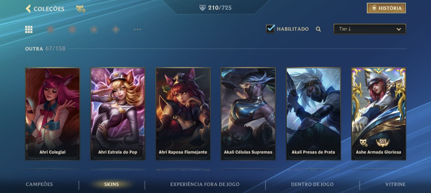 Conta WILDRIFT +210 skins SUPORTE/FADAS/SKINS MÍTICAS +7K GASTOS