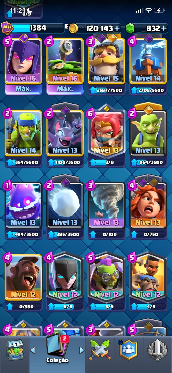 CONTA CLASH ROYALE 10K TROFÉUS
