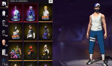 Conta com skin mítica e punho - Free Fire