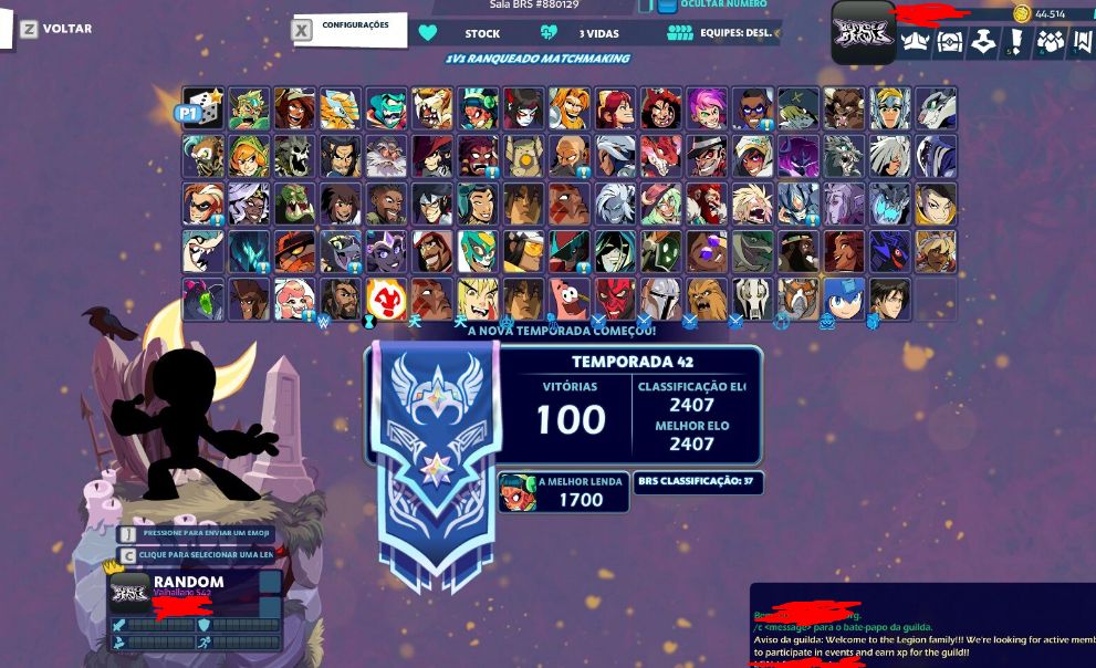 CONTA DE BRAWLHALLA (VALHALLA ATIVO)