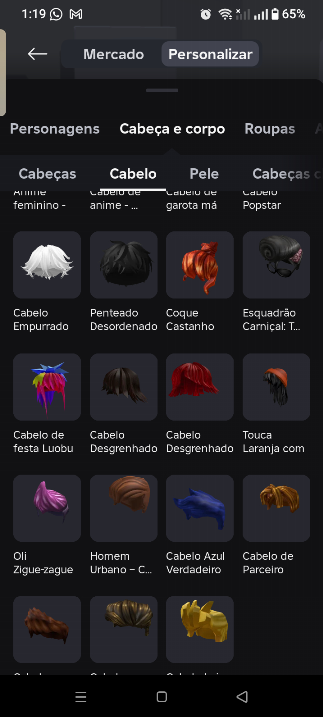 Conta feminina gotica roblox