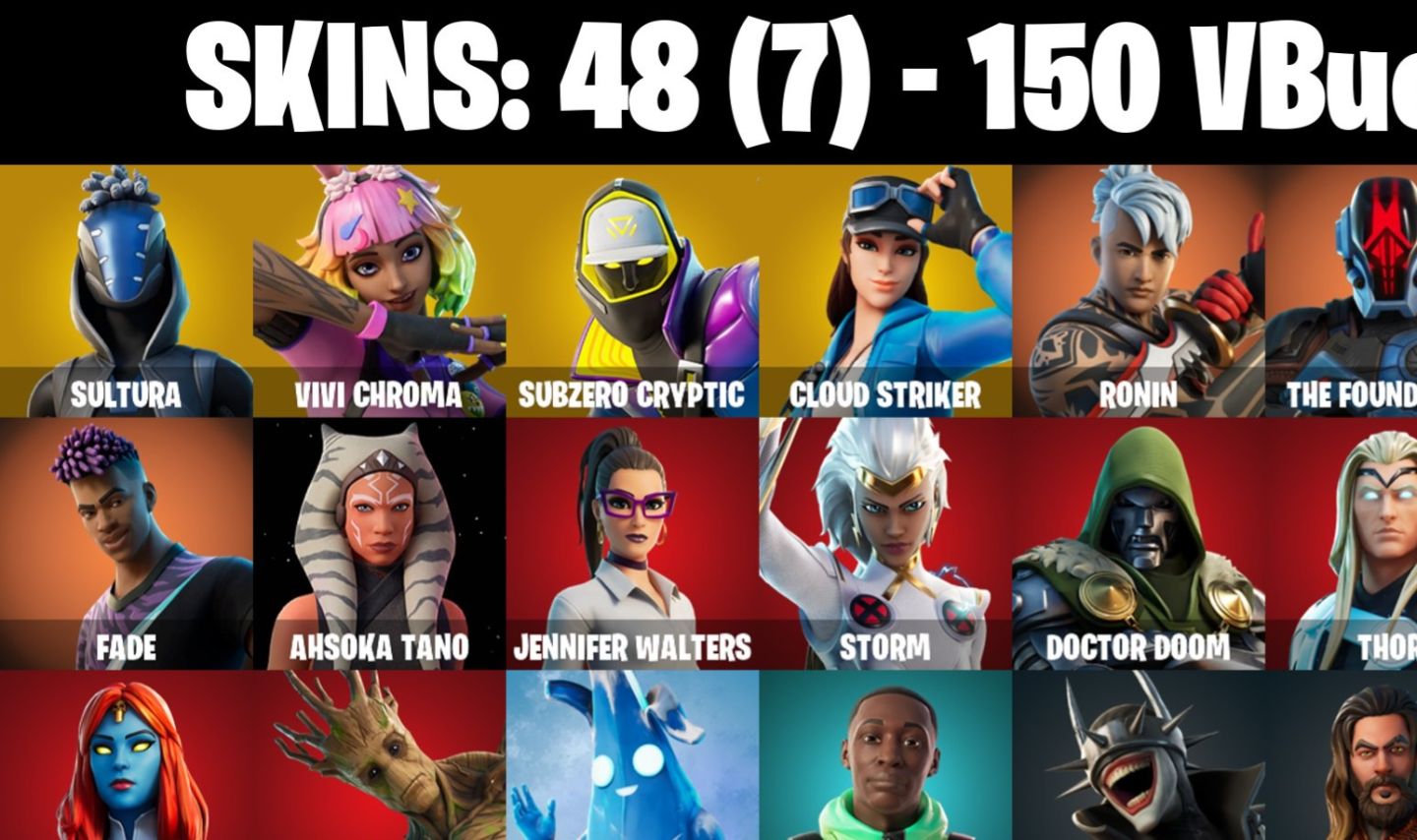 48 Skins | Jun-hwan Sultura | Vivi Chroma | Subzero Cryptic | Cloud Striker
