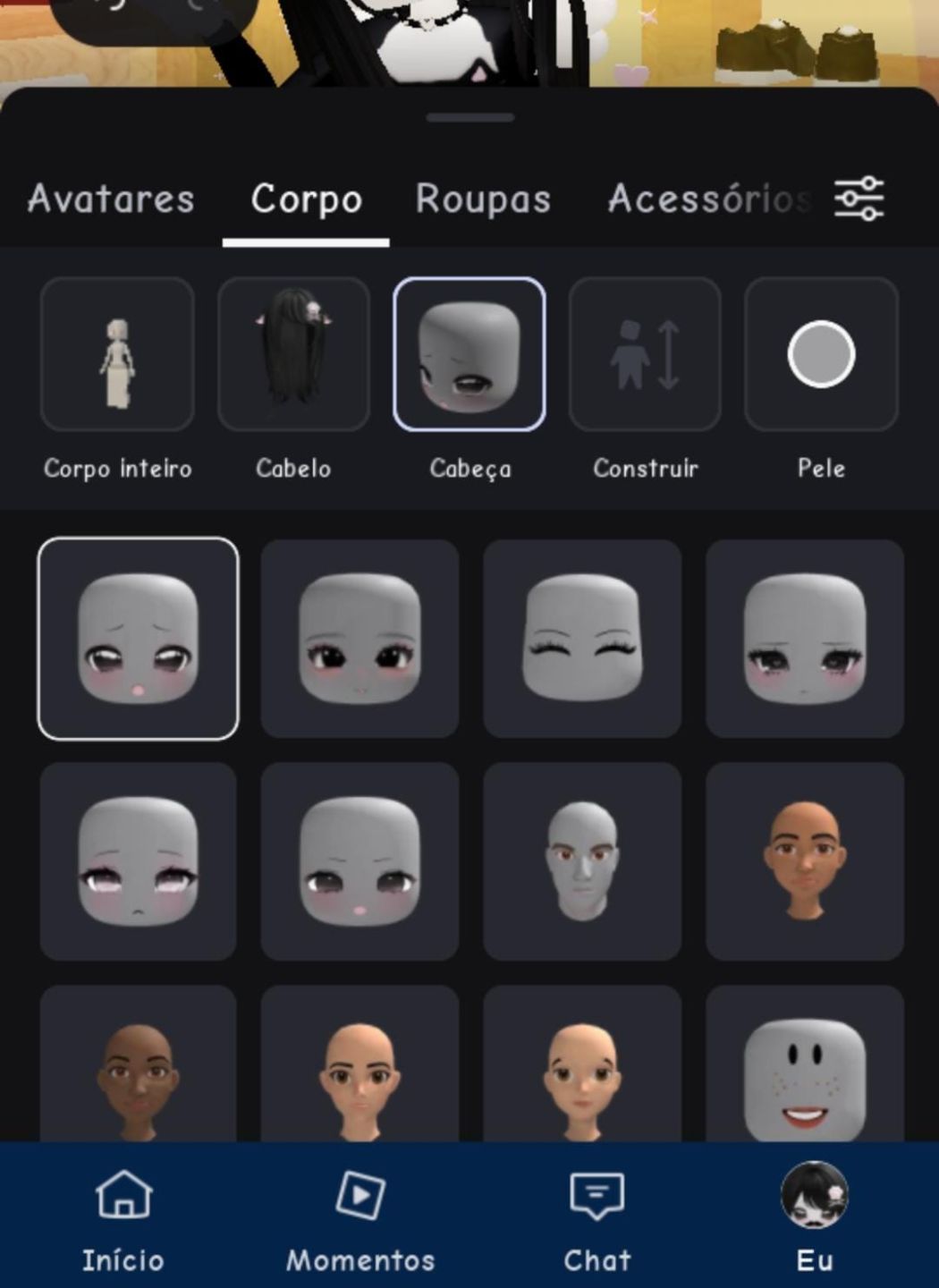 CONTA FEMININA ROBLOX