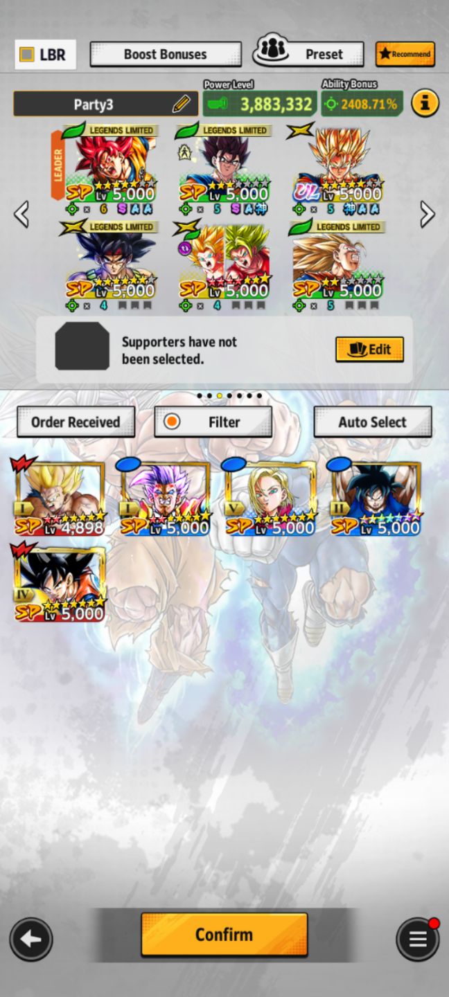 CONTA DRAGON BALL LEGENDS SAIYAJINS