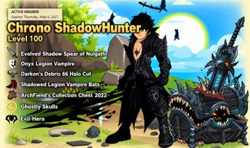 CONTA AQW 5 CHRONOS/ MEMBER ATÉ 06/05/2027 / MUITOS HARDS FARMES/ RAROS/ FORGES