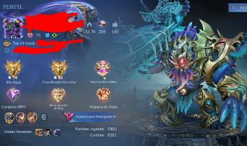 Conta mobile legends main dyrroth e tank
