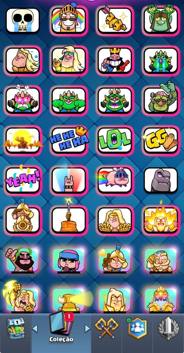 CONTA DE CLASH ROYALE / NÍVEL DE COLEÇÃO 2286 / TODAS EVOS E HERÓIS