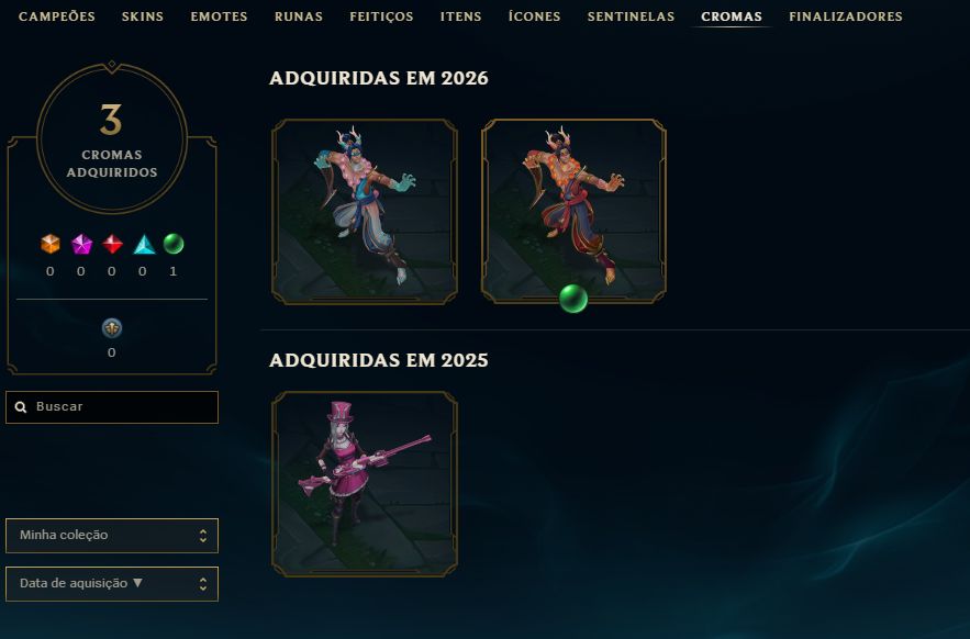 [Entrega Automática] Conta Lol Platina, 35K Ea, 44 Skins, 2 Lendárias, Honra 4