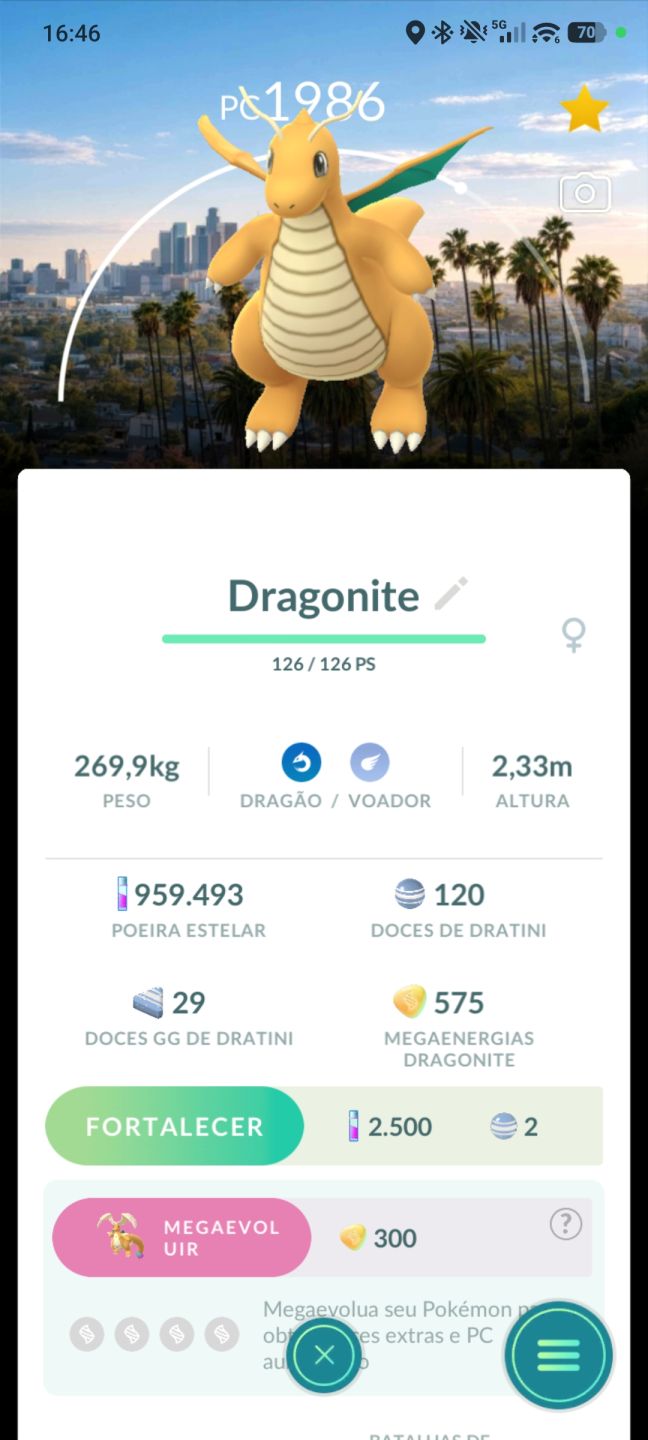 Conta Pokémon Go upada com Pokémons fortes.