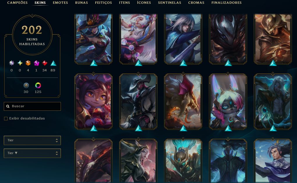 Conta riot de lol(várias skins, todos os campeões) e valorant com conjunto