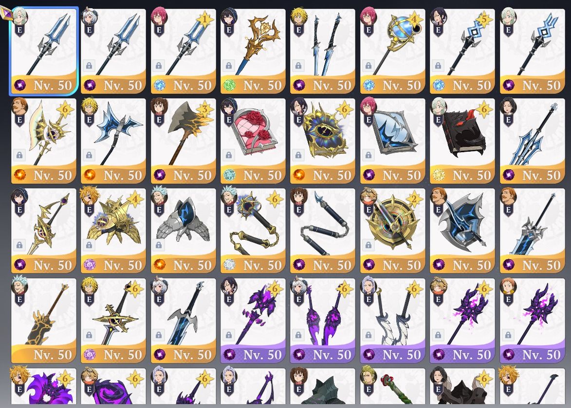 ACC 7DS ORIGIN 130K+ TODOS OS PERSONAGENS