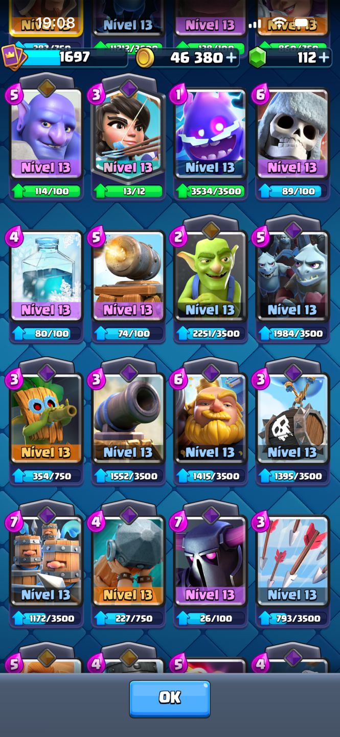 CONTA DE CLASH ROYALE 13k