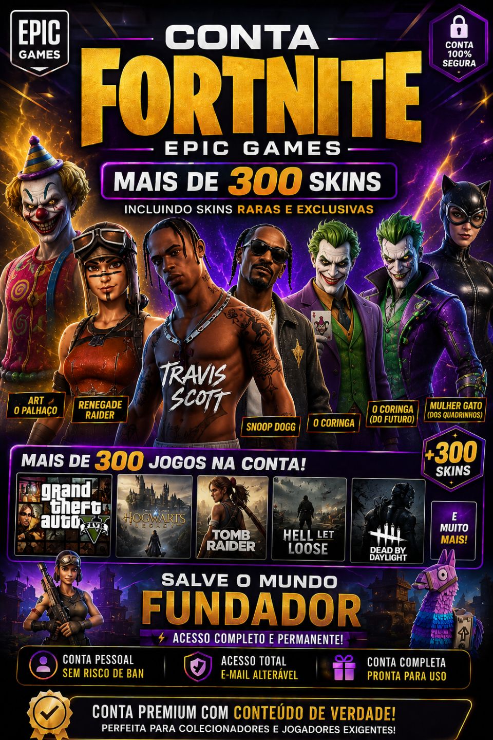 Conta epic focada no fortnite
