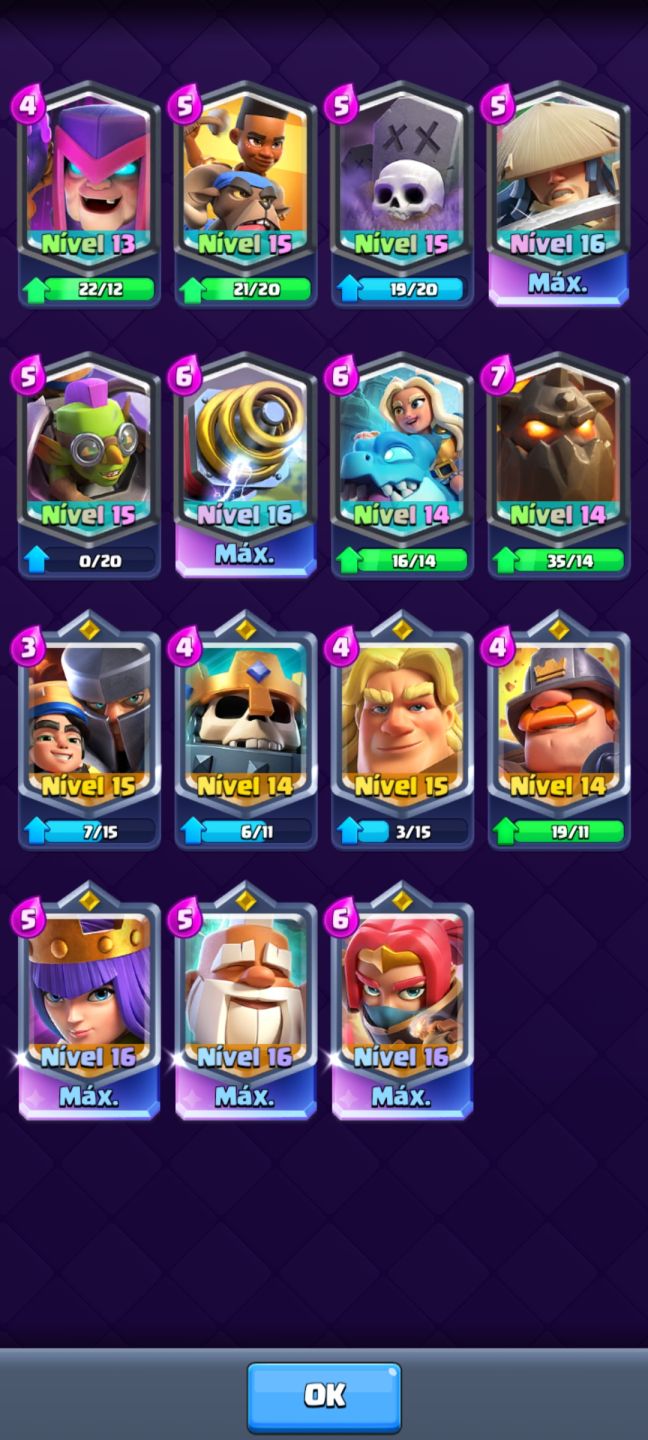 Conta Clash Royale Full Acesso | 123/123 Cartas | Várias Nível 16 Máx +900k Ouro