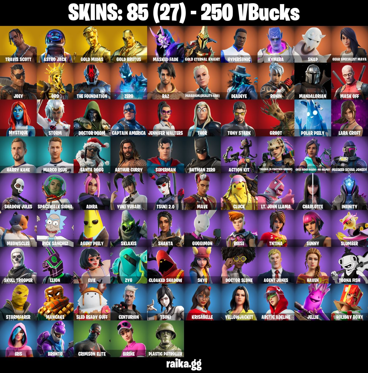 85 skins | Travis Scott | Astro Jack | Gold Midas