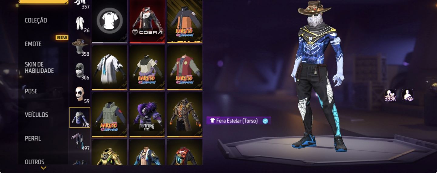 CONTA DE FREE FIRE RARA, COM 2x ANGELICAL, ARMA EVOLUTIVA LVL 77, 13K LIKE.