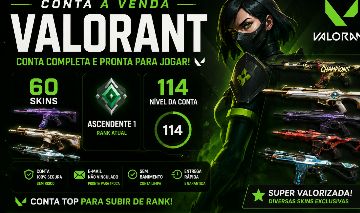 CONTA VALORANT RECHEADA DE SKINS!