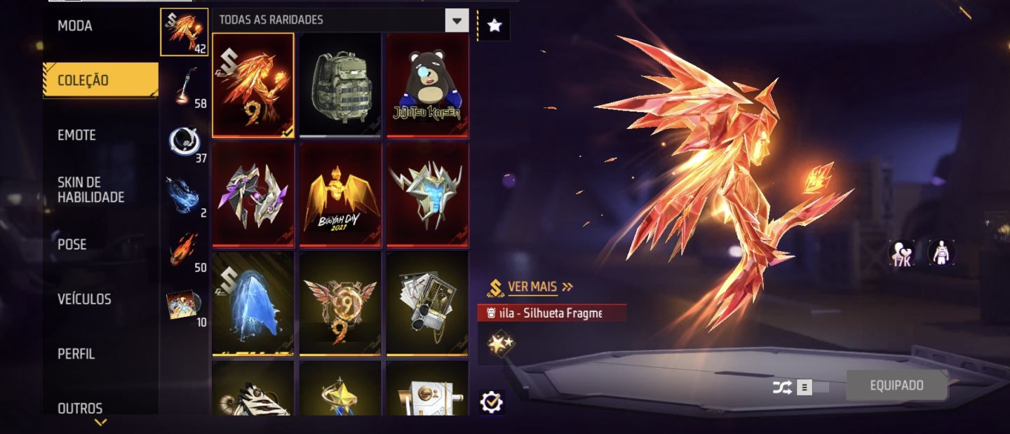 Conta Free Fire prime 6