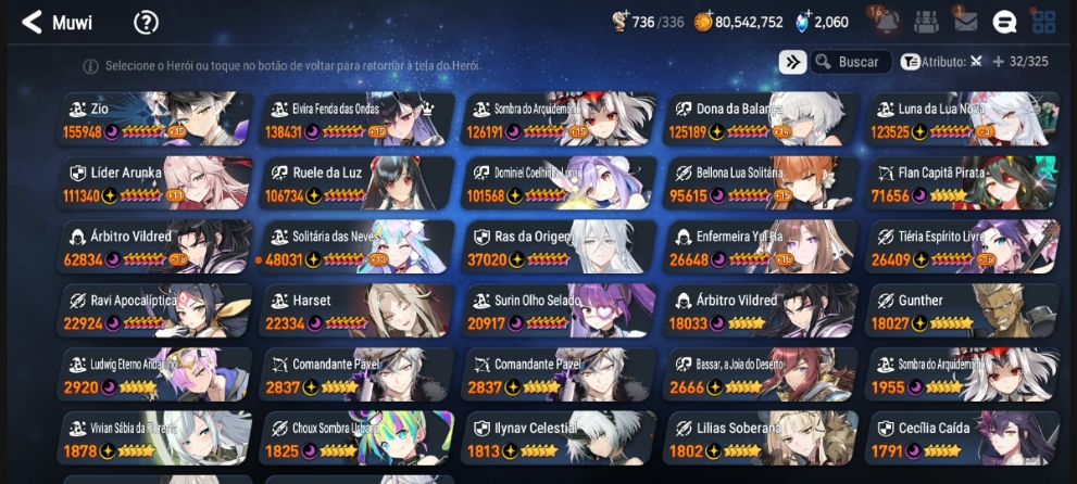 Epic Seven Conta Mid Game Rank S15 com Elvira ML e PvP Encaminhado e Recursos