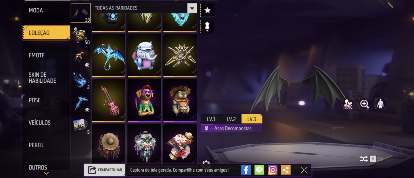 CONTA FREE FIRE COMPLETA E MUITO BEM RECHEADA! Bem gemada