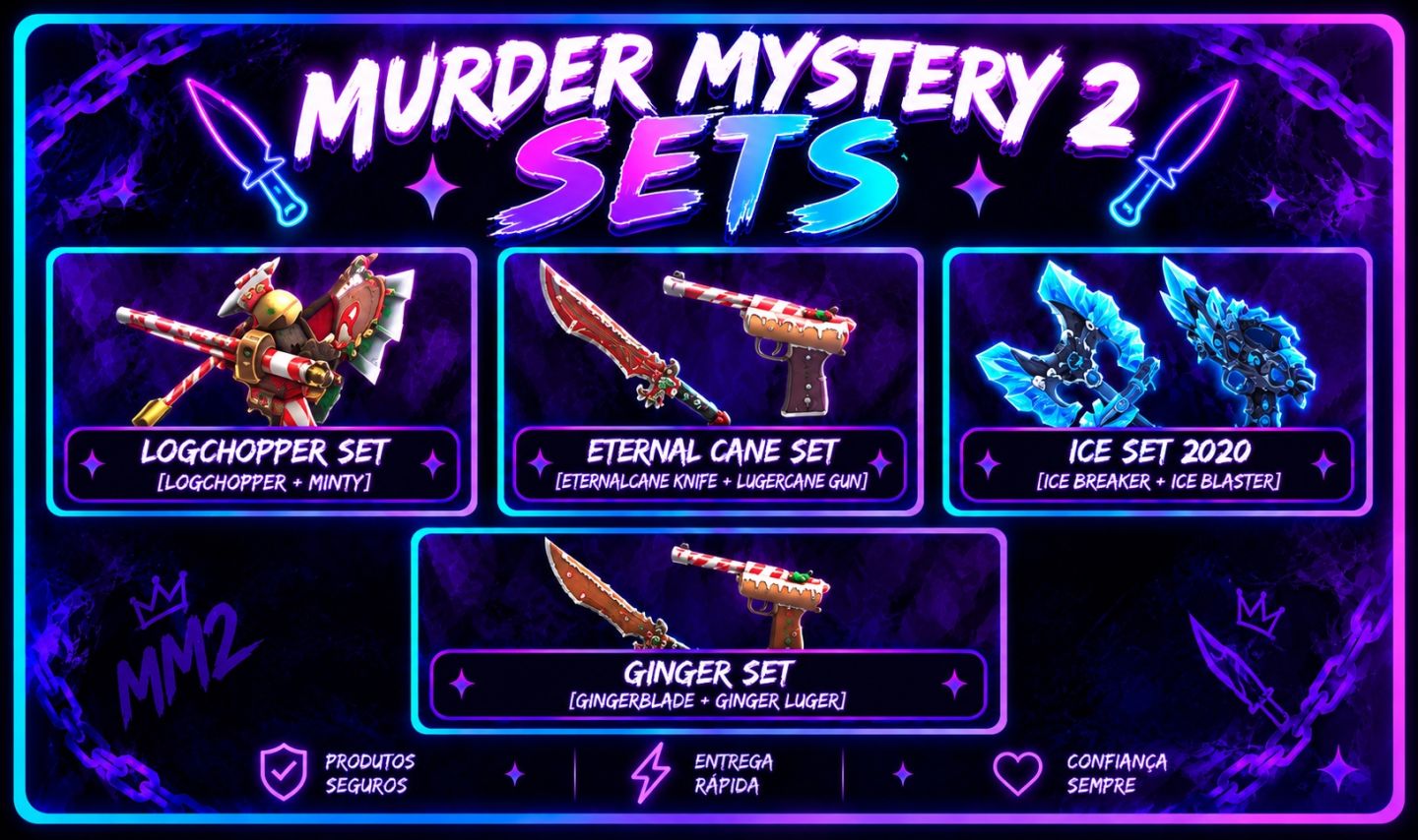 PROMOÇÃO SETS MM2 - Murder mistery 2