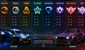 Rocket League - upo seu rank para o Grand Champion em 2v2 com rewards.